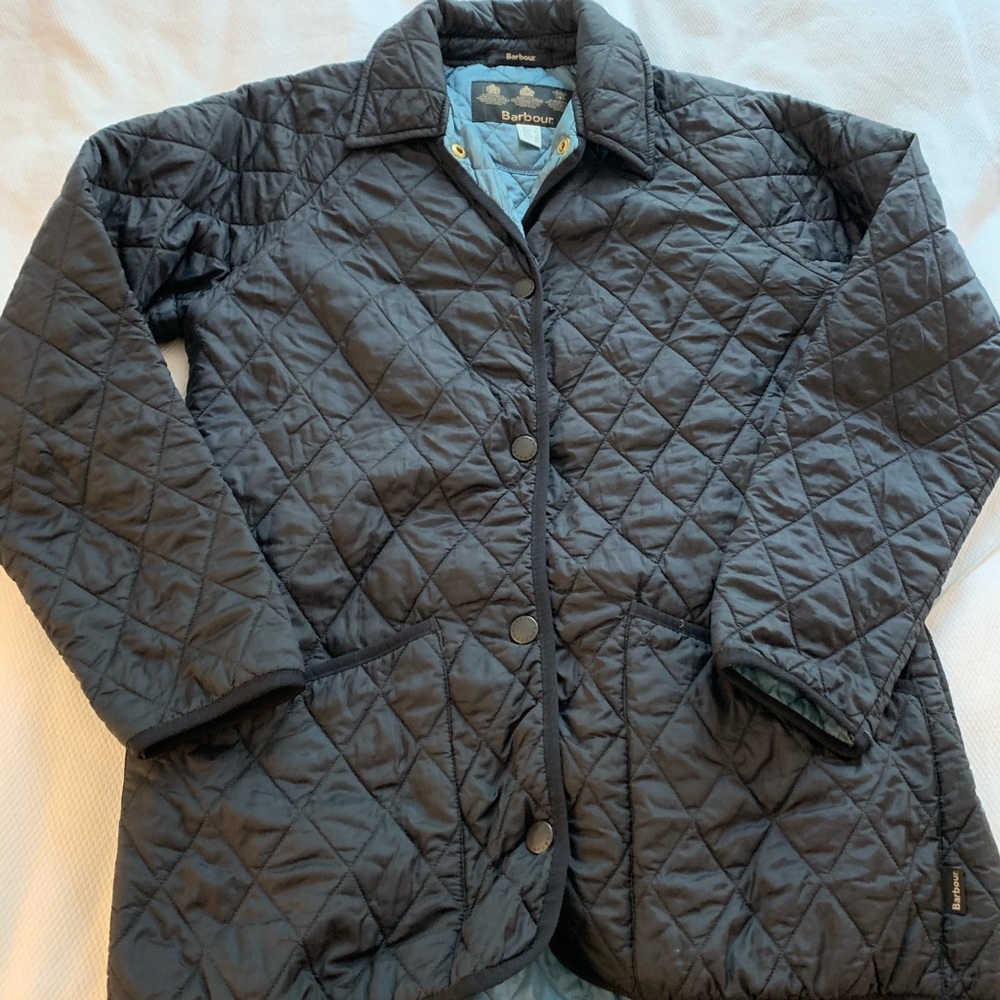 Barbour navy quilted jacket.